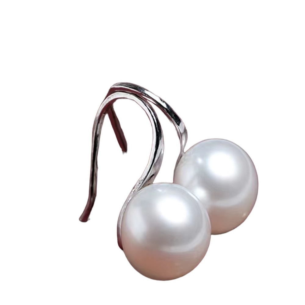 Minimalist Simple Style Silver and Pearl Drop Earrings